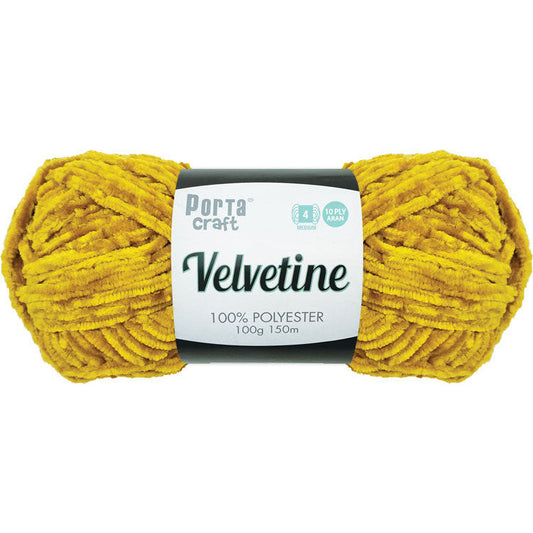 Velvetine Yarn 10ply 100g - Mustard
