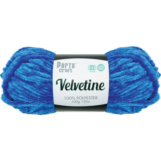 Velvetine Yarn 10ply 100g - Regal Blue