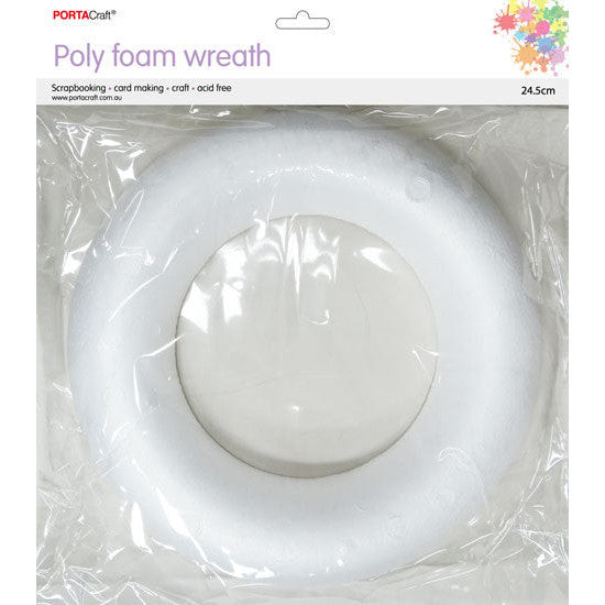 Polystyrene Wreath 24.5cm Flat Back