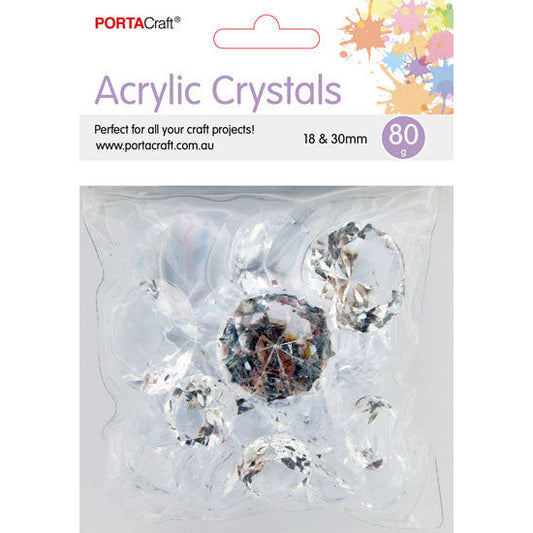 Porta Craft Acrylic Crystals 18mm & 30mm 80g