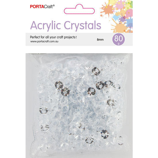 Porta Craft Acrylic Crystals 8mm 80g