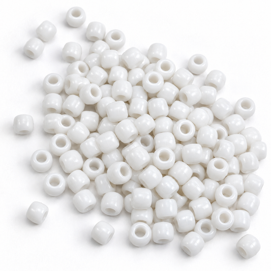 White Pony Beads 150pk