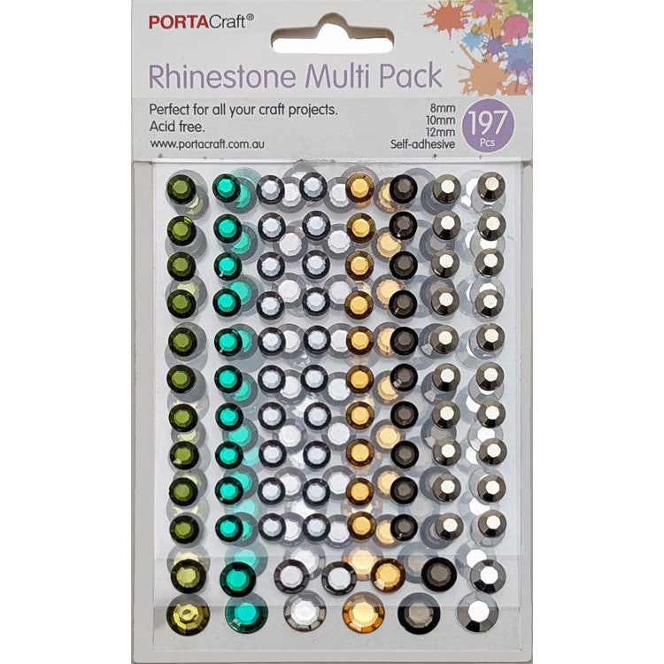 Rhinestones Multi Pack in 8,10,12mm 197pk - Crafter's Mine