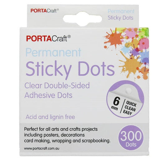 Sticky Glue Dots 6mm 300pk - Permanent