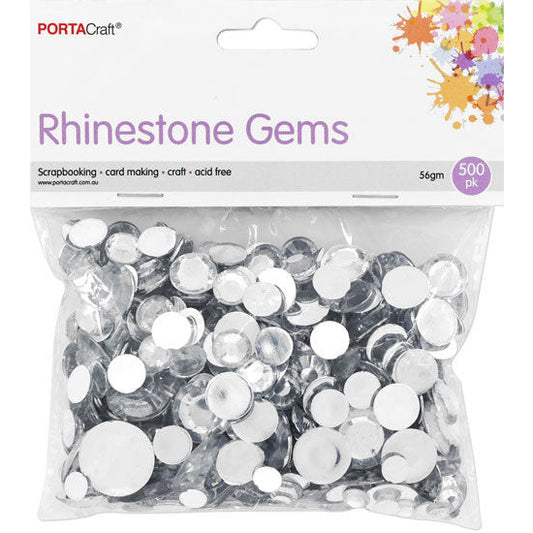 Porta Craft Rhinestone Gems 56g - Clear