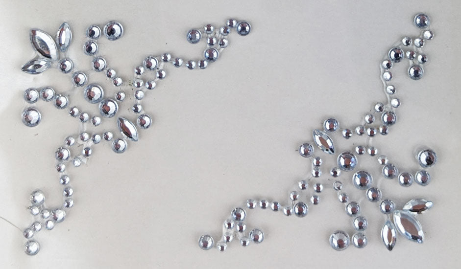 Rhinestone Bling Corners 6pk - Clear