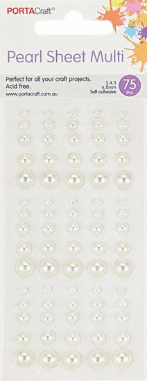Pearl Sheet Multi 3,4,5,6,8mm 75pc - Ivory