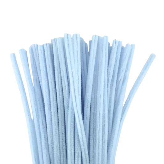 Chenille Stems 6mm 50pc - Light Blue