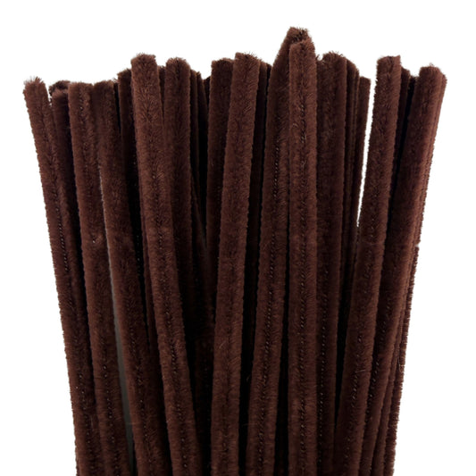 Chenille Stems 6mm 50pk - Brown