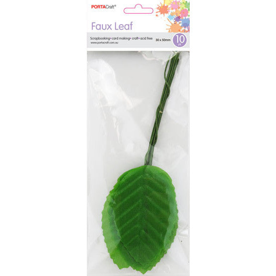 Leaves 30x50mm 10pk Tree Green