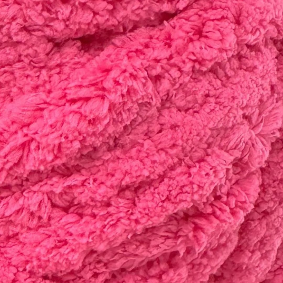 Mega Chenille Yarn 300g 29m 20ply Solid Hot Pink