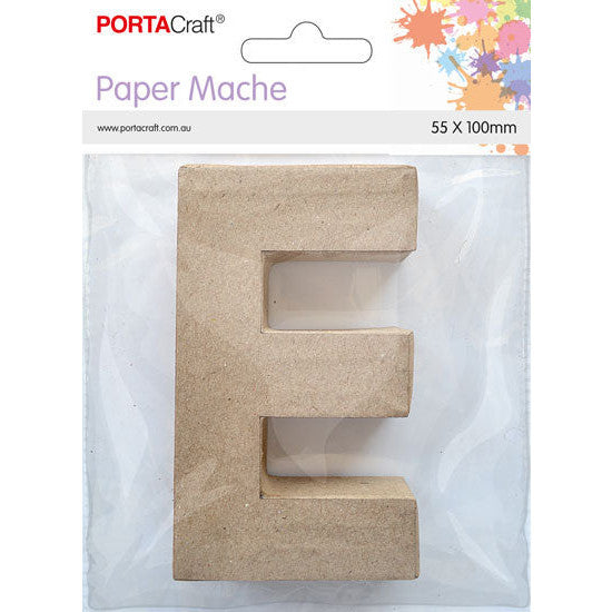 Paper Mache Small Alphabet E - 5.5x10cm