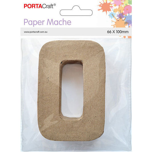 Paper Mache Small Alphabet O - 6.6x10cm