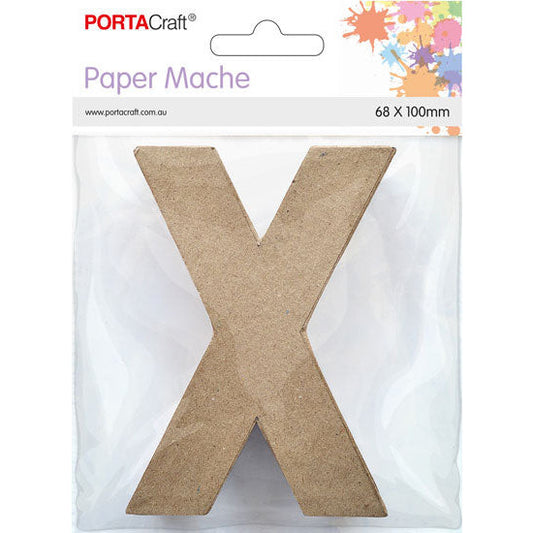 Paper Mache Small Alphabet X -6.8x10cm