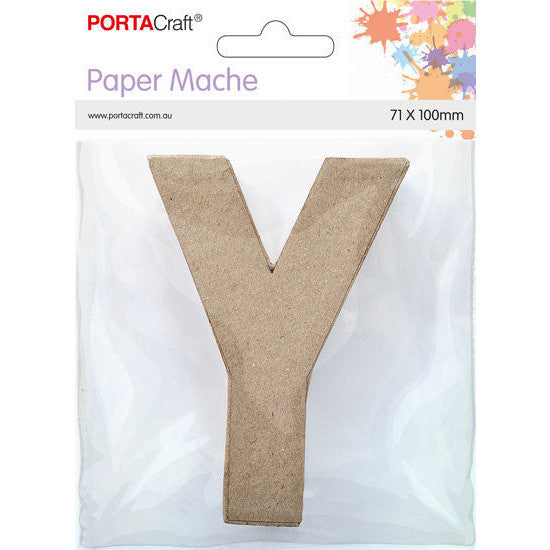 Paper Mache Small Alphabet Y - 7.1x10cm