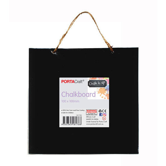 Hanging Chalkboard Square 100x100mm MDF