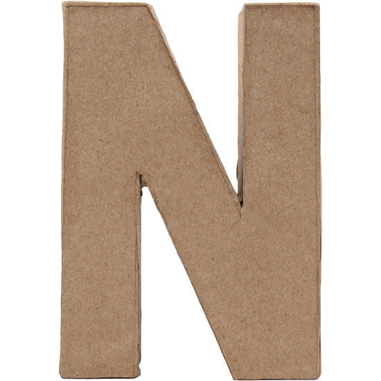Paper Mache Large Alphabet N - 12.2x19.5cm