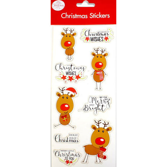Reindeer Christmas Stickers