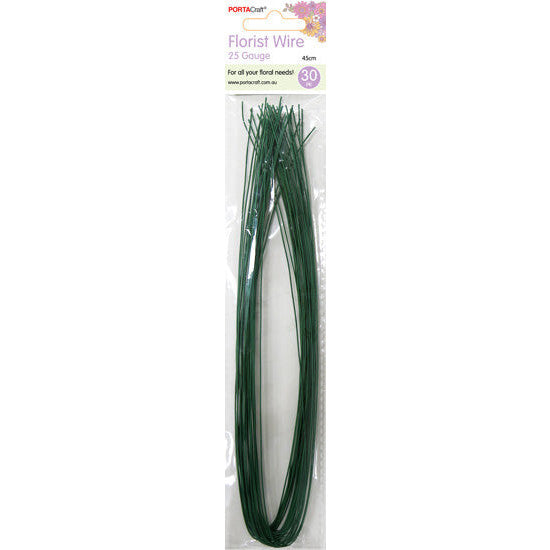 Painted fine florist wire 0.45mm 25 gauge 45cm 30 pack