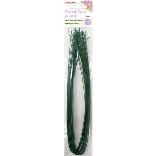 Painted fine florist wire 0.45mm 25 gauge 45cm 30 pack