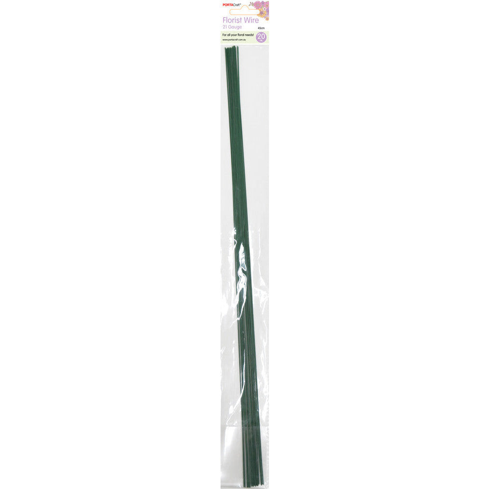 Painted florist wire 0.8mm 21 gauge 45cm 20 pack for arrangements
