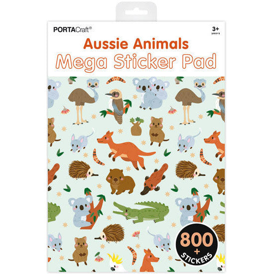 Mega Sticker Pad 800pcs - Aussie Animals