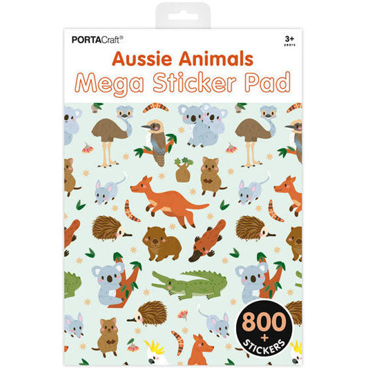 Mega Sticker Pad 800pcs - Aussie Animals