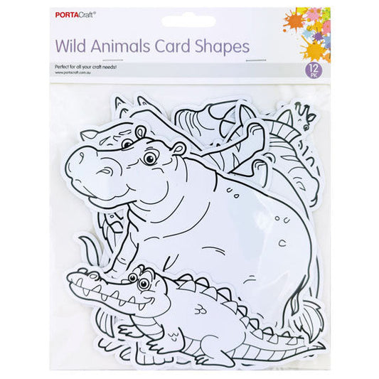 Printed Cardstock Wild Animals 12pk