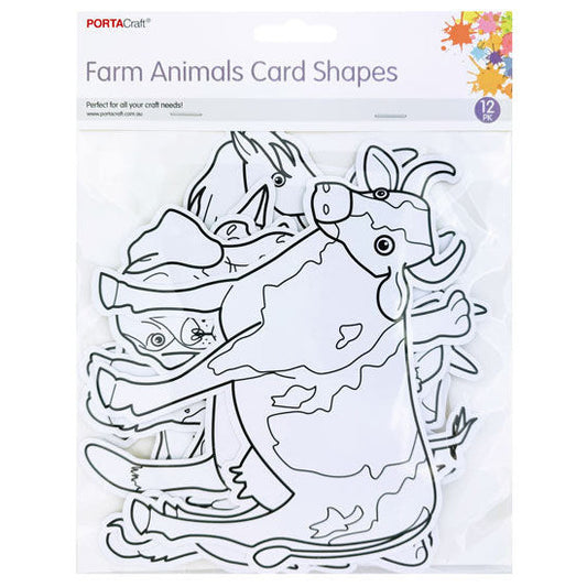 Printed Cardstock Farm Animals 12pk