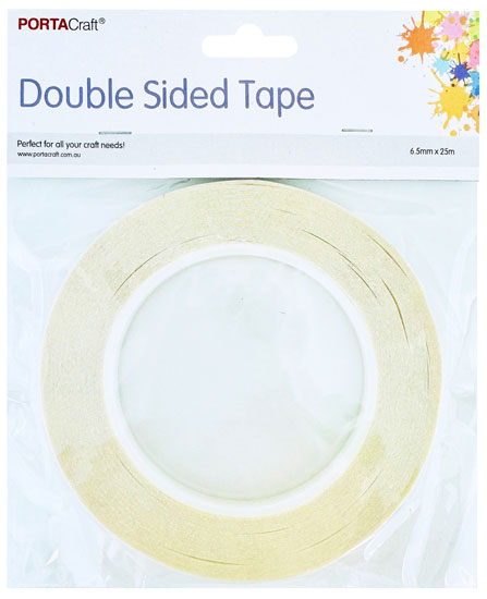 Clear Double Sided Tape 6.5mm x 25m