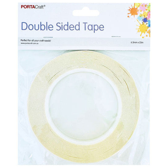 Clear Double Sided Tape 6.5mm x 25m