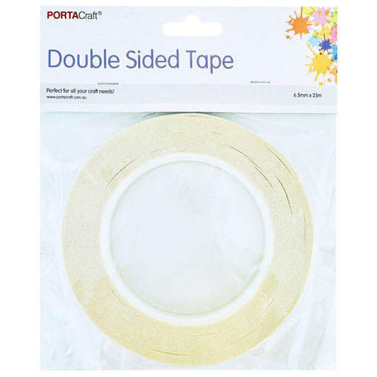 Clear Double Sided Tape 6.5mm x 25m