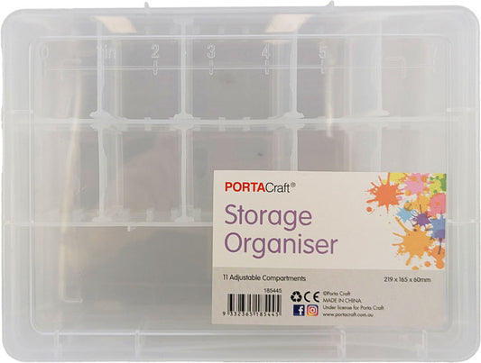 Craft Storage Organiser with 11 Adjustable Compartments