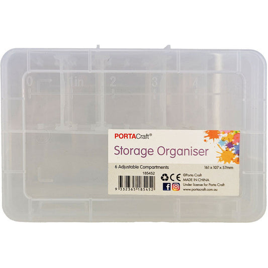 Craft Storage Organiser with 6 Adjustable Compartments