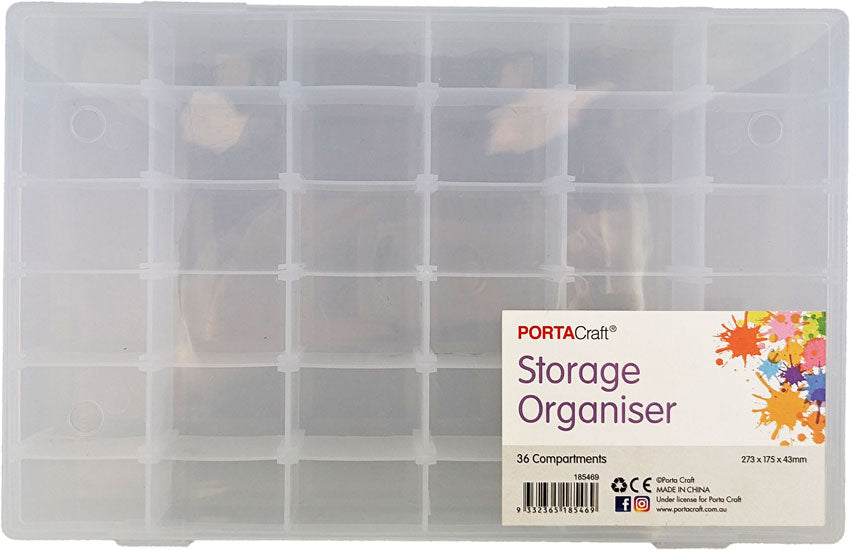 Mega Storage Organiser with 36 Dividers 273x175x43mm