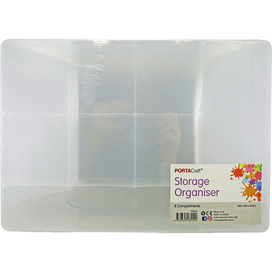 Storage Organiser with 8 Compartments 300x210x50mm