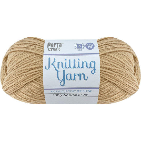 Knitting Yarn 100g 270m 8ply - Solid Caramilk