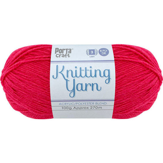 Knitting Yarn 100g 270m 8ply - Solid Guava