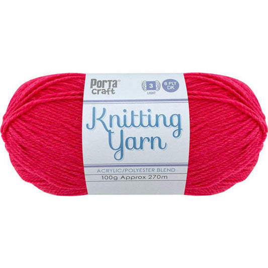 Knitting Yarn 100g 270m 8ply - Solid Guava