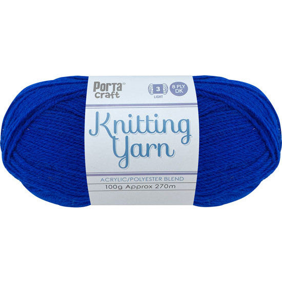 Knitting Yarn 100g 270m 8ply - Solid Azure