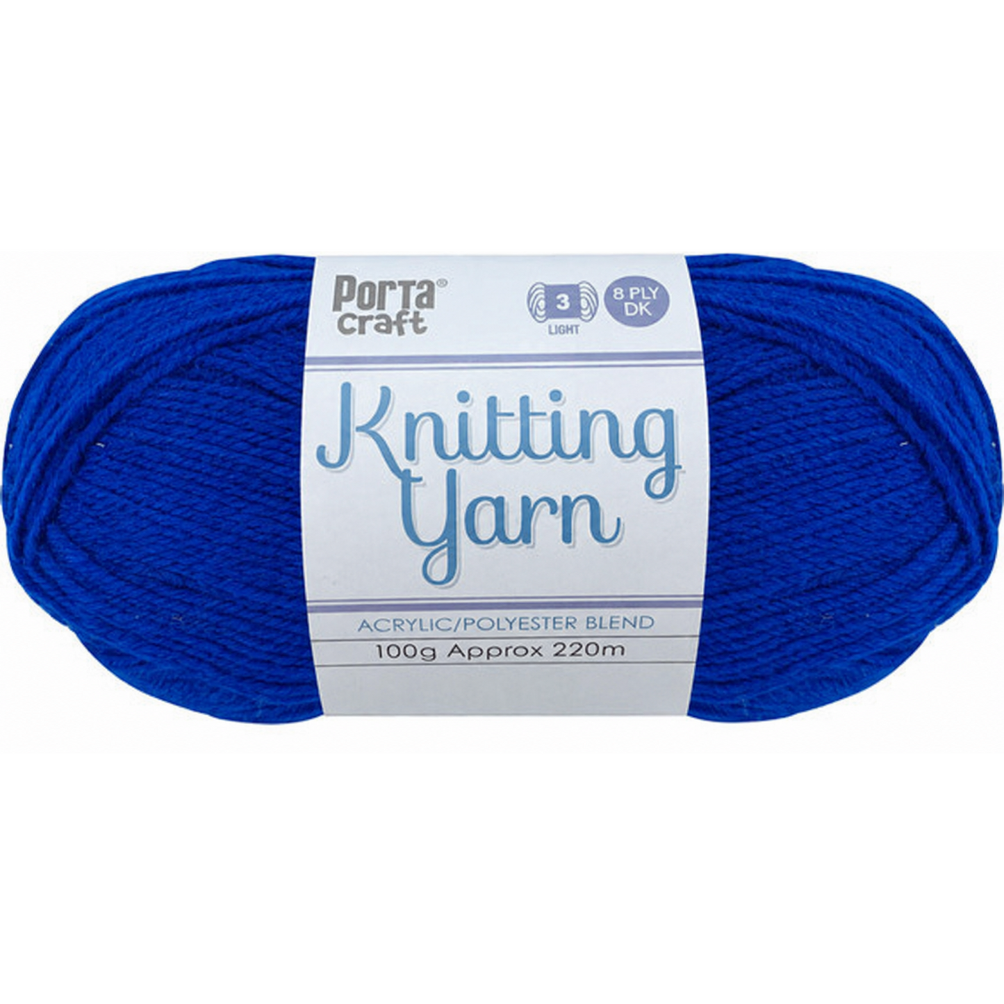 Knitting Yarn 100g 220m 8ply - Solid Azure (NEW)