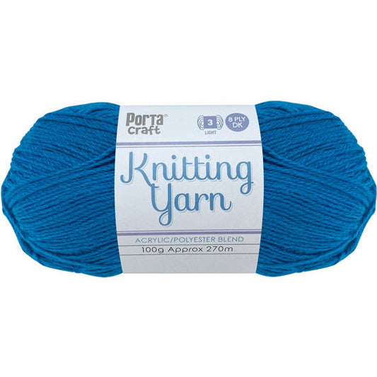Knitting Yarn 100g 270m 8ply - Solid Peacock
