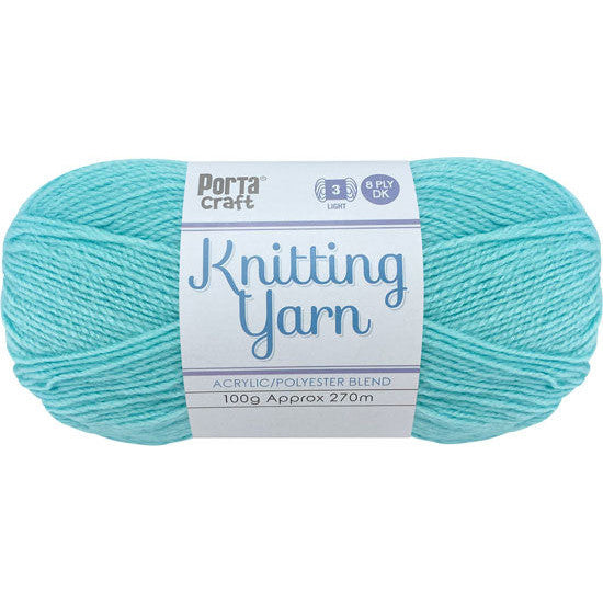 Knitting Yarn 100g 270m 8ply - Solid Arctic Blue