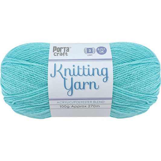Knitting Yarn 100g 270m 8ply - Solid Arctic Blue