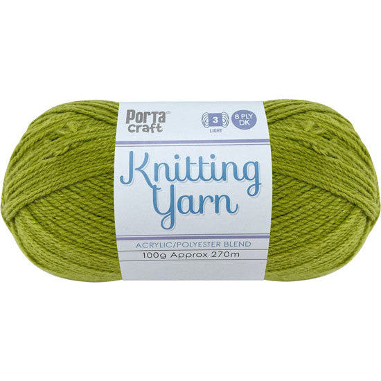 Knitting Yarn 100g 270m 8ply - Solid Olive