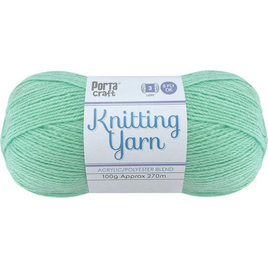 Knitting Yarn 100g 270m 8ply - Solid Spearmint