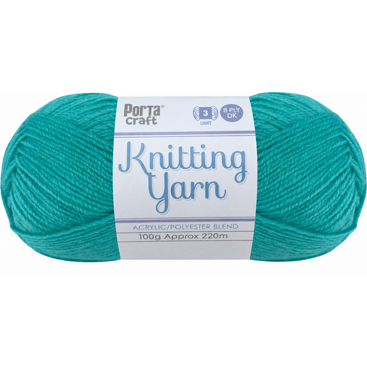 Knitting Yarn 100g 270m 8ply - Solid Waterfall