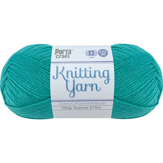 Knitting Yarn 100g 270m 8ply - Solid Waterfall