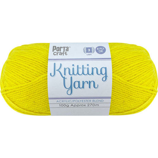 Knitting Yarn 100g 270m 8ply - Solid Cadmium