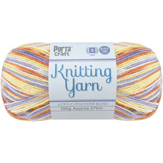 Knitting Yarn 100g 270m 8ply - Multi Autumn